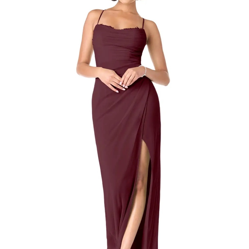 Azazie Ashana Cabernet Dress